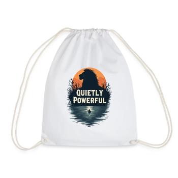 INTROVERT - Drawstring Bag - white - Front