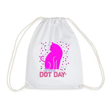 Happy Dot Day Coloré Arc-en-ciel Cat Dot Boys - Sac de sport léger - blanc - Devant