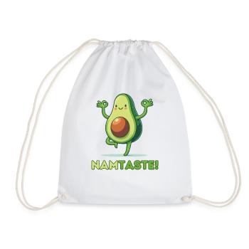 NamTaste! Yoga Avocado Meditation Spirituality - Drawstring Bag - white - Front