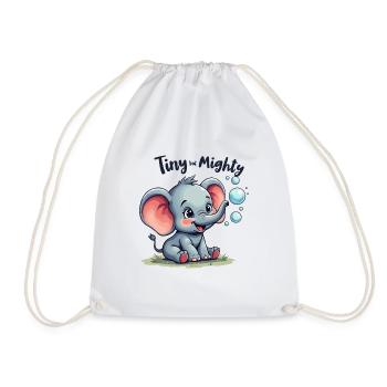ELEPHANT - Drawstring Bag - white - Front
