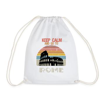 Keep Calm And Go To Rome - Drawstring Bag - white - Front