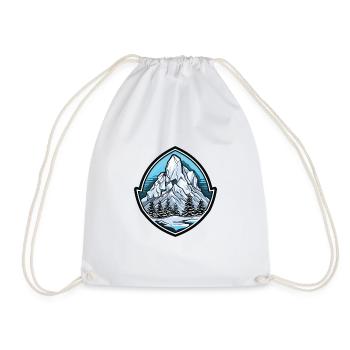 Berge Mountains - Drawstring Bag - white - Front