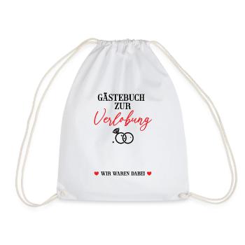 Gästebuch Verlobung Gästeliste Hochzeit Ehe Heirat - Turnbeutel - Weiß - Vorne