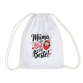 Mama, du bist die Beste | Geschenk für Mütter - Turnbeutel - Weiß - Vorne