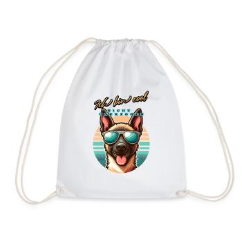 Der Hund Malinois, Ich bin Cool - Turnbeutel - Weiß - Vorne