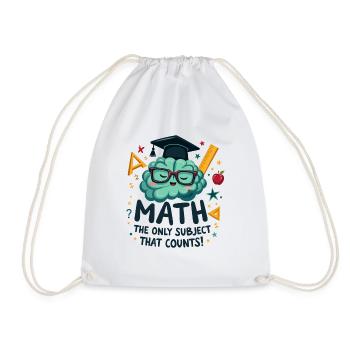 MATHEMATICS - Drawstring Bag - white - Front