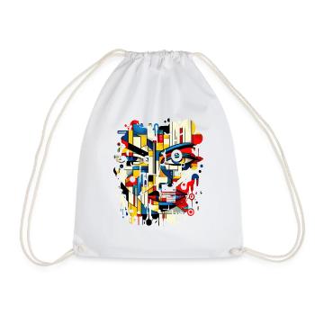 Frauen Girl Power Design Kunst Weiblicher Feminismus Symbol - Turnbeutel - Weiß - Vorne