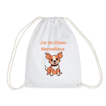 J ai Un Chien Merveilleux - Sac de sport léger - blanc - Devant