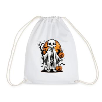 Spooky Skeleton - Halloween Night - Turnbeutel - Weiß - Vorne