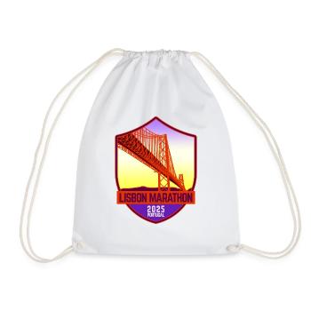 Lisbon Marathon - 2025 - Portugal - Drawstring Bag - white - Front