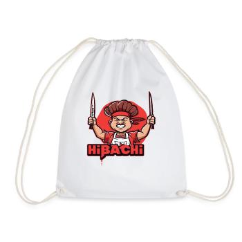 Hibachi Teppanyaki Bbq Japanese Cuisine - Drawstring Bag - white - Front