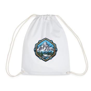 Berge Mountains - Drawstring Bag - white - Front