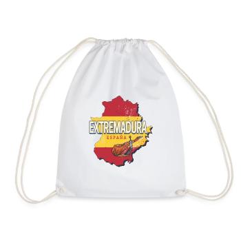 Extremadura Spain Region Map Souvenir - Drawstring Bag - white - Front