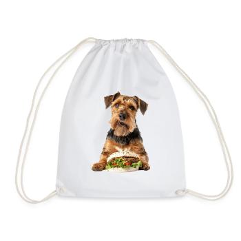 Airedale Terrier - Turnbeutel - Weiß - Vorne