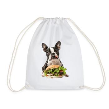 Boston Terrier - Turnbeutel - Weiß - Vorne