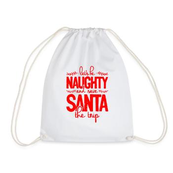 Naughty Santa Quotes - Turnbeutel - Weiß - Vorne
