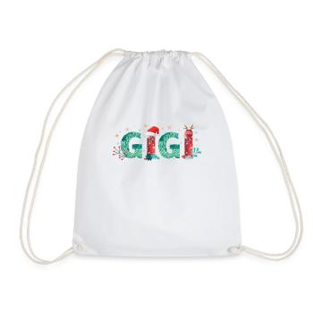 Weihnachten Gigi Oma Design Christmas Gigi - Turnbeutel - Weiß - Vorne