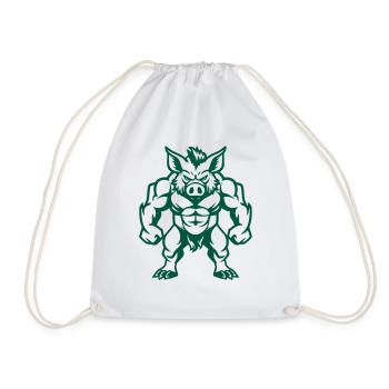 Bande dessinée Sanglier - Sac de sport léger - blanc - Devant