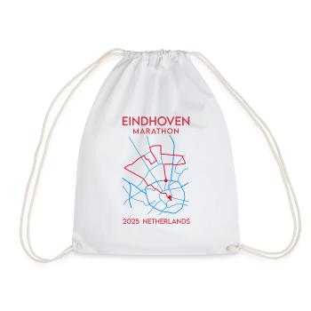Eindhoven, Marathon – 2025 - Netherlands - Drawstring Bag - white - Front