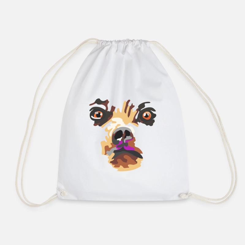 Bear with pink muzzle - Drawstring Bag - white