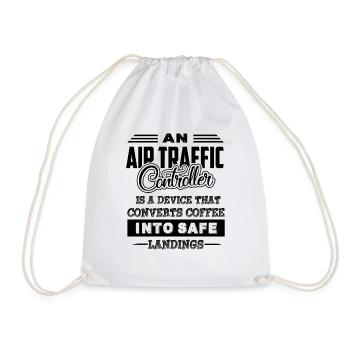 Air Traffic Controller - Drawstring Bag - white - Front