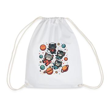ASTROCATS - Drawstring Bag - white - Front