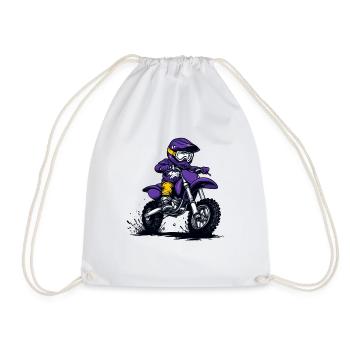 Motocross and dirt bike for kids - Drawstring Bag - white - Front