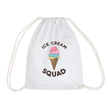 Frozen Cream Squad Funny Dessert Gelato Cream - Drawstring Bag - white - Front