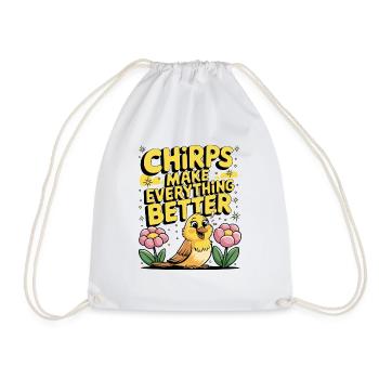 Animaux de compagnie, canari, propriétaire, amoureux des oiseaux et - Sac de sport léger - blanc - Devant