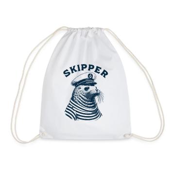 Skipper Seehund - Turnbeutel - Weiß - Vorne