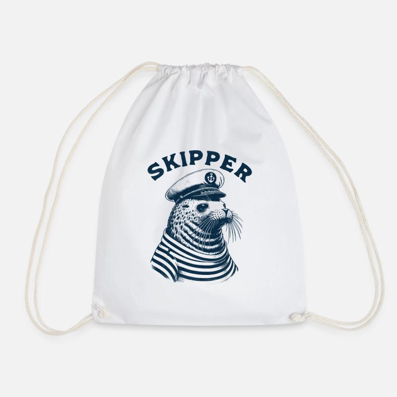Skipper Seehund - Turnbeutel - Weiß