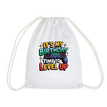 Birthday Boy Time to Level Up Birthday Gamer Boys - Sac de sport léger - blanc - Devant