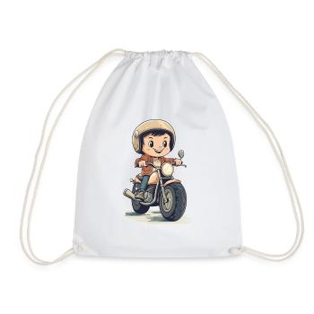 Moto pour enfants Design - Sac de sport léger - blanc - Devant