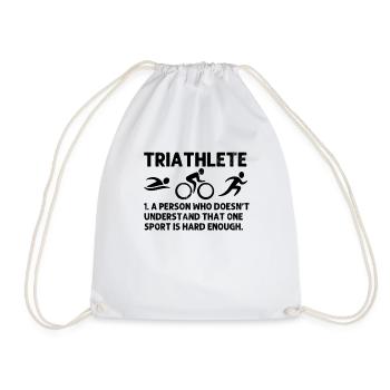 Lustiger Triathlet Definition Schwimmen Rad Laufen - Turnbeutel - Weiß - Vorne