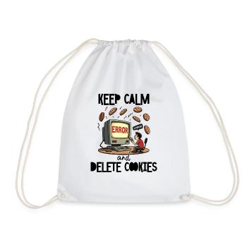 Restez calme et supprimez les cookies IT Nerd - Sac de sport léger - blanc - Devant