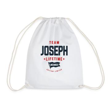 Team Joseph Lebenslanges Mitglied Lustiger Name Joseph - Turnbeutel - Weiß - Vorne