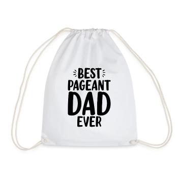 Bester Pageant Papa aller Zeiten Glanz Glam Lustiger Vater - Turnbeutel - Weiß - Vorne