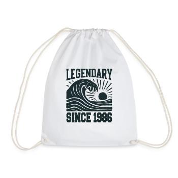Légendaire depuis 1986 Birthday Wave - Sac de sport léger - blanc - Devant