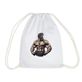 Muscles Bodybuilder Gym - Drawstring Bag - white - Front