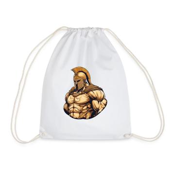 Muscles du gladiateur spartiate - Sac de sport léger - blanc - Devant
