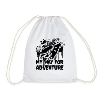 Handball My Way For Adventure - Drawstring Bag - white - Front