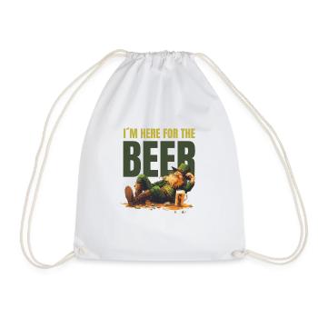 Je suis là pour la bière - Design amusant avec humour - Sac de sport léger - blanc - Devant