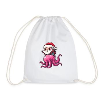 Méduse Père Noël dessin animé - Sac de sport léger - blanc - Devant