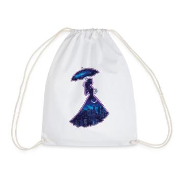 City Girl - Stadt Mädchen - Drawstring Bag - white - Front