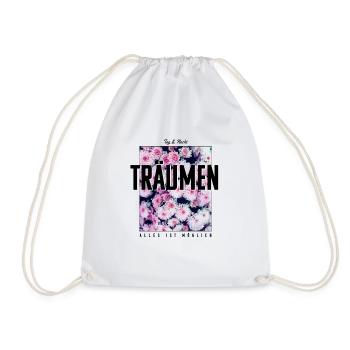Floral Rêves Fleurs Sauvages Graphique Été Streetwear - Sac de sport léger - blanc - Devant