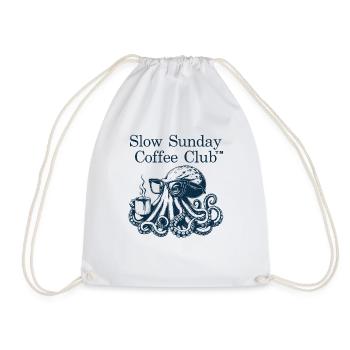Slow Sunday Octopus Coffee - Turnbeutel - Weiß - Vorne