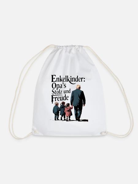 Enkelkinder - Opas Stolz und Freude - Turnbeutel - Weiß