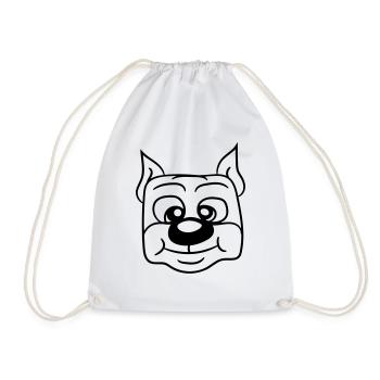 Visage de chien Petit Tête d’animal de compagnie Mignon - Sac de sport léger - blanc - Devant