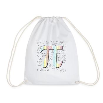 Apprenez le nombre Pi coloré pour le Pi Day - Sac de sport léger - blanc - Devant