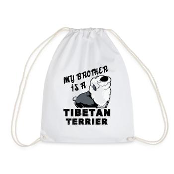My Brother Is A Tibetan Terrier - Drawstring Bag - white - Front